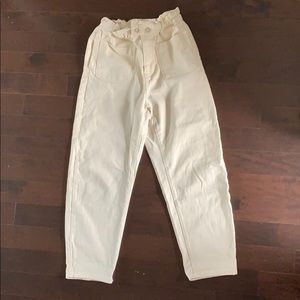 Zara slouchy off white jeans